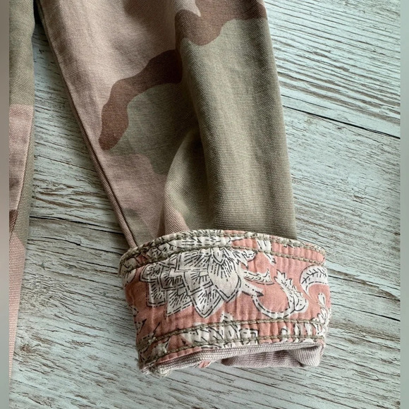 ANTHROPOLOGIE Lida Pink Camouflage Utility Jacket Coat XXS - Picture 7 of 16